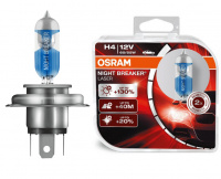 Лампы H4 12V60/55W +100% OSRAM Night Breaker Silver (64193NBS-HCB)