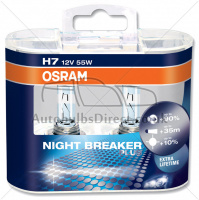 Лампы H7 12V55W+100% OSRAM Night Breaker SILVER  (2шт)