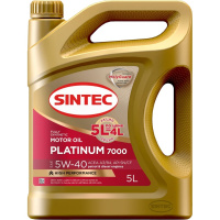 Масло Sintec Platinum 7000 5W40 Api SN/CF Acea А3/В4 синт.АКЦИЯ 4+1