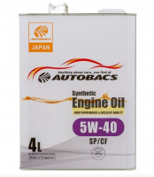 Масло Autobacs Engine 5w40 SP/CF син.4л.(белая канистра)